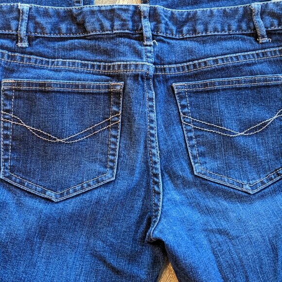 J Jill Petite Slim Leg Stretch Dark Wash Distressed Blue Jeans, Size 6 Petite - Picture 8 of 9